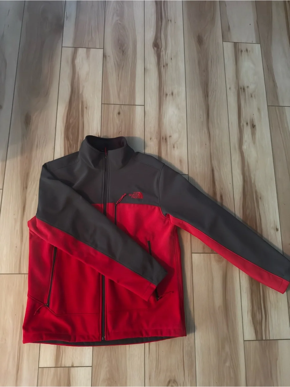 The North Face Men's Apex Bionic 2 Red & Gray Jacket